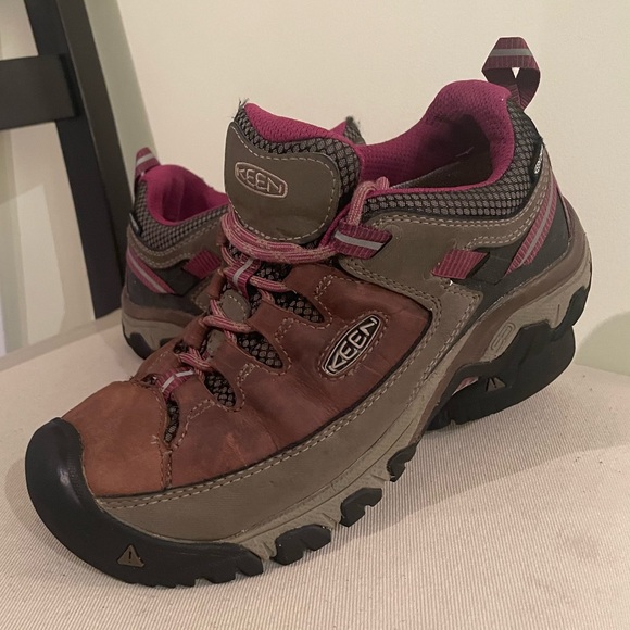 Keen Targhee III Womens Lace Up Waterproof Hiking Shoes Brown Pink Size 7.5 - Picture 2 of 12